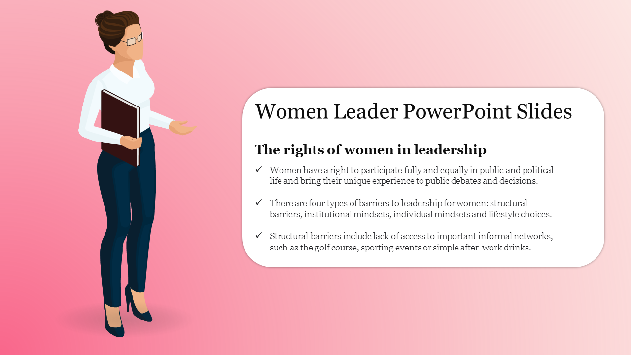 Best Women Leader PowerPoint Slides Presentation